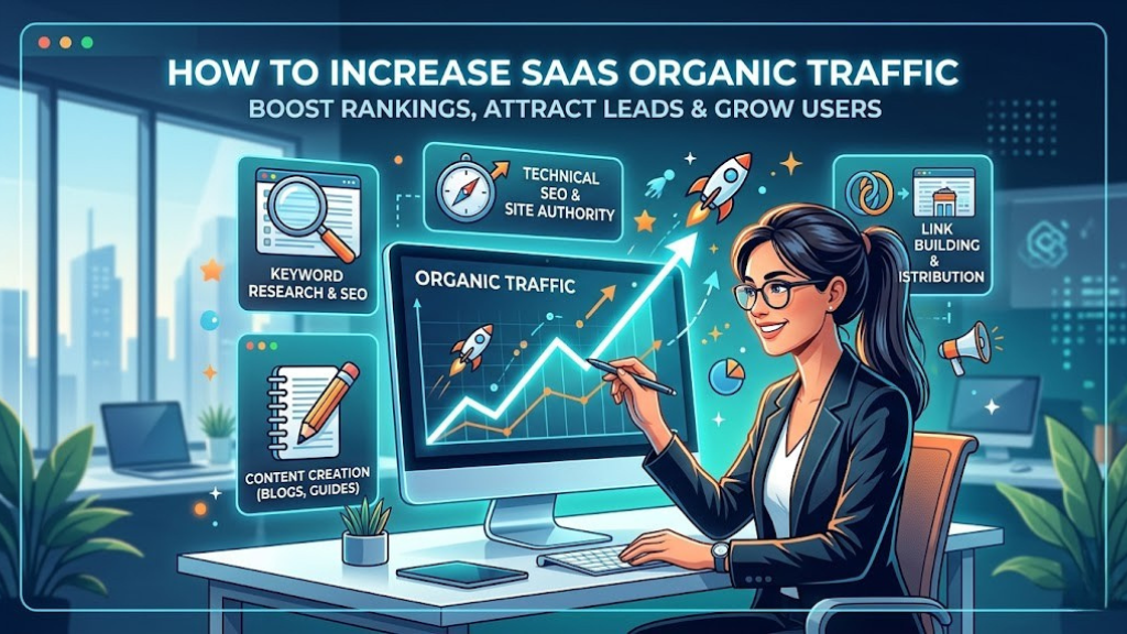 SaaS organic traffic analytics dashboard growth